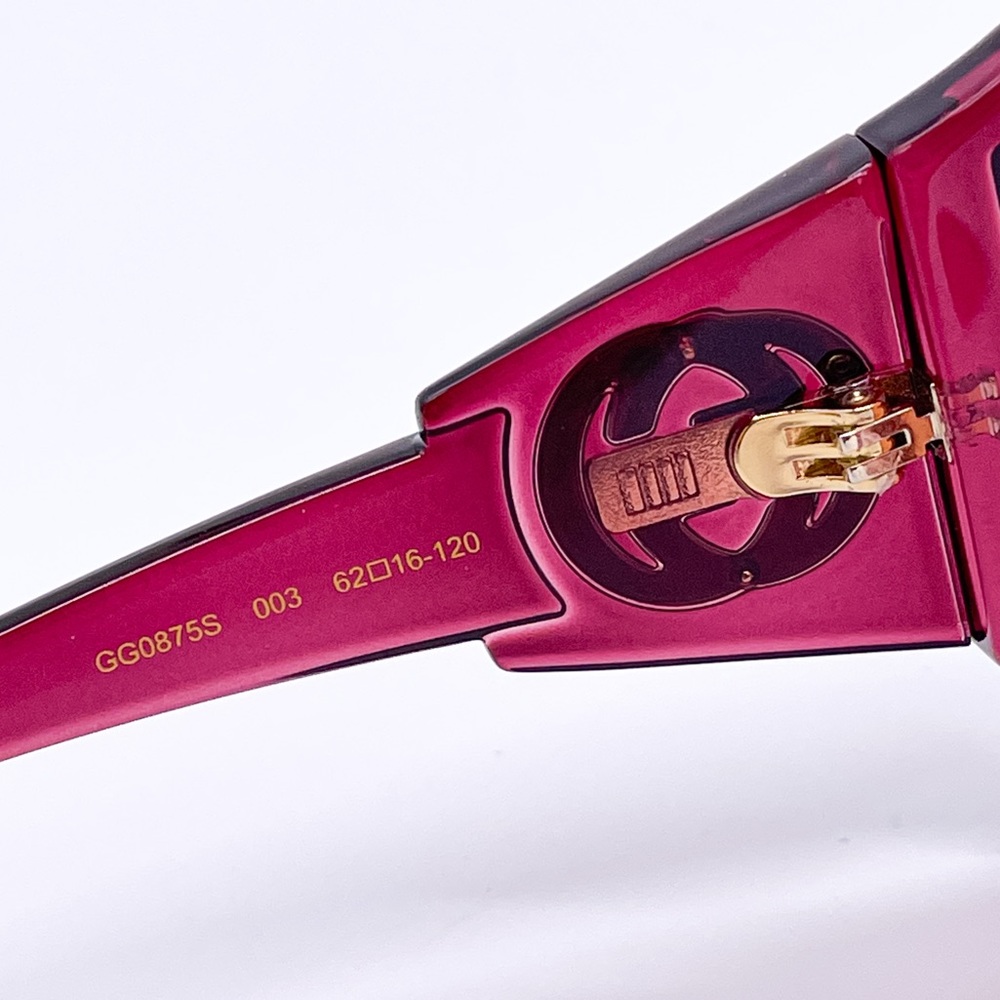 NEW GUCCI GG0875S 003 OVERSIZED PINK WOMEN SUNGLASSES GUCCI - Picture 13 of 16